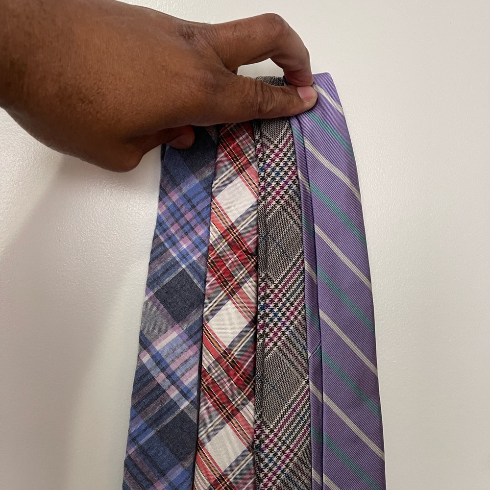 Original Penguin Blue and Red Silk Ties Collection (4 pieces)